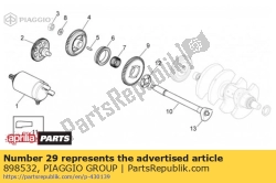 Aprilia 898532, Etiqueta del protector del tanque, OEM: Aprilia 898532