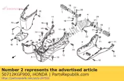 Ici, vous pouvez commander le caoutchouc, l. étape passager auprès de Honda , avec le numéro de pièce 50712KGF900: