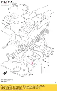 suzuki 6342124F00 spatbord, rr fe - Onderkant