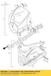 Here you can order the screen,cowling from Suzuki, with part number 9443201D60: