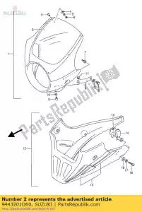 Suzuki 9443201D60 screen,cowling - Bottom side