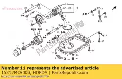 Ici, vous pouvez commander le tuyau b, chemin d'huile auprès de Honda , avec le numéro de pièce 15312MCS000: