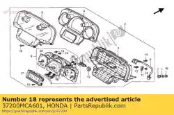 Aquí puede pedir comp velocímetro de Honda , con el número de pieza 37200MCA601: