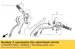 Honda 17950MZ7000 câble comp., starter - La partie au fond