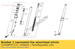 Aqui você pode pedir o garfo assy, ?? R frente em Honda , com o número da peça 51400MY5731: