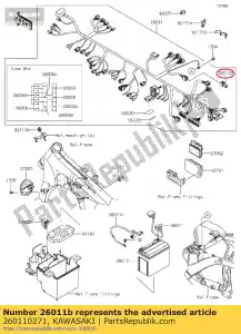 Kawasaki 260110271 wire-lead,cap - Bottom side