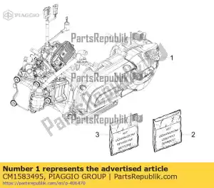 Piaggio Group CM1583495 moteur cpl. - La partie au fond