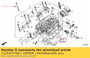 honda 12251KYJ901 gasket, cylinder head - Bottom side