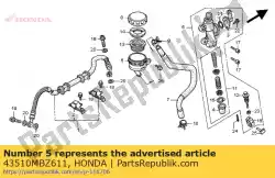 Ici, vous pouvez commander le sous-ensemble de cylindre., rr. Maître (nissin) auprès de Honda , avec le numéro de pièce 43510MBZ611: