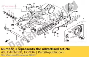 honda 40515MFND00 gids, rr. rem lucht - Onderkant