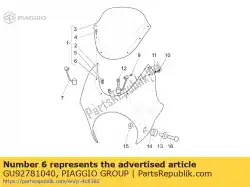 Ici, vous pouvez commander le écrou auprès de Piaggio Group , avec le numéro de pièce GU92781040: