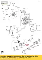 Qui puoi ordinare olio di tenuta, 28x59x7 kvf300ccf da Kawasaki , con numero parte 92049Y015: