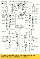 440050074, Kawasaki, forcella sinistra del tubo kawasaki vn classic e c voyager b a vulcan lt g vn1700 tourer 1700 , Nuovo