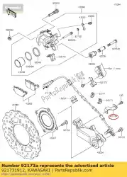 Here you can order the 01 clamp,brake holder from Kawasaki, with part number 921731912: