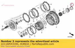 Ici, vous pouvez commander le collier, pompe à huile spr auprès de Honda , avec le numéro de pièce 22116MJCD00: