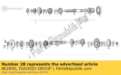 Qui puoi ordinare pignone 1¬ secundario da Piaggio Group , con numero parte 862800: