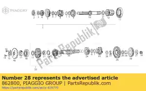 Piaggio Group 862800 pignone 1¬ secundario - Il fondo