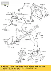 kawasaki 110560807 soporte, unidad abs er650fcf - Lado inferior