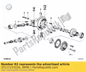 bmw 33111233226 parafuso prisioneiro (a 09/1980) - Lado inferior