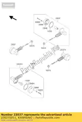 Qui puoi ordinare segnale lampada-assy, ?? Fr kl250-h8 da Kawasaki , con numero parte 230370051: