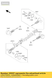 kawasaki 230370051 segnale lampada-assy, ??fr kl250-h8 - Il fondo