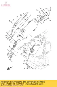 yamaha 5KS147550000 uszczelka, t?umik - Dół