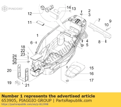 Aprilia 653905, Helm compartiment, OEM: Aprilia 653905