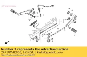Honda 24710MAE000 arm comp., gear change - Bottom side
