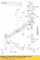 14187B06RS, KTM, stelo forcella r / s wp48 exc, xc 06 ktm exc xc 250 400 450 525 2006, Nuovo