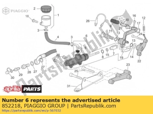 aprilia 852218 pompa freno posteriore - Lato destro