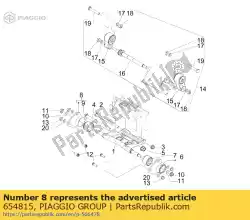 Qui puoi ordinare supporto rh da Piaggio Group , con numero parte 654815: