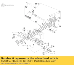 Aprilia 654815, Wsparcie rh, OEM: Aprilia 654815