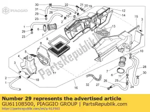 Piaggio Group GU61108500 hose clamp d9 - Bottom side