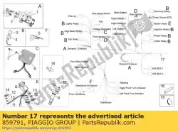 Aquí puede pedir mazo de cables principal de Piaggio Group , con el número de pieza 859791: