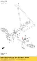 4186528H10, Suzuki, staffa, poggiapiedi suzuki  rm z 250 450 2010 2011 2012 2014 2015 2016 2017 2018 2019, Nuovo