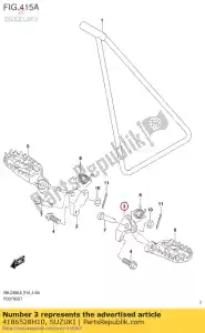 suzuki 4186528H10 support, repose-pieds - La partie au fond