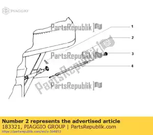 Piaggio Group 183321 lente - Onderkant