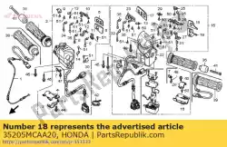 Here you can order the plate, ornament (c) from Honda, with part number 35205MCAA20: