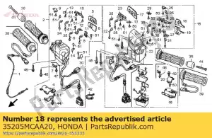 Honda 35205MCAA20 plate, ornament (c) - Bottom side