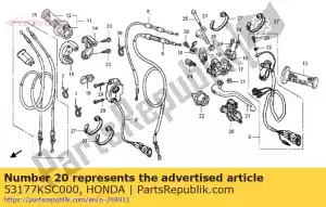 honda 53177KSC000 couverture, l. levier de poignée - La partie au fond