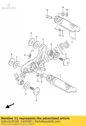 Here you can order the bar,rr footrest from Suzuki, with part number 4361019C00: