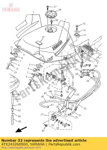 Yamaha 4TX243260000 ochraniacz, rura - Dół