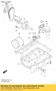 suzuki 1633148H00 pignone, olio pu - Il fondo