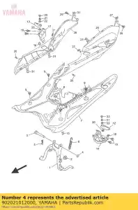 yamaha 902021012000 rondelle, plaque (5e3) - La partie au fond