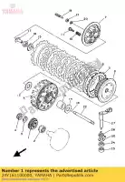 24Y161100000, Yamaha, conjunto de engranaje de accionamiento primario yamaha yz 250, Nuevo