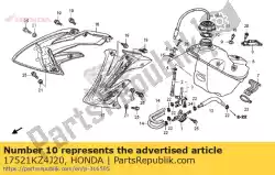 Aqui você pode pedir o comp. Tubo, respiro da tampa de combustível em Honda , com o número da peça 17521KZ4J20: