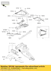 Here you can order the pad,10x50x0. 2 from Kawasaki, with part number 391560712: