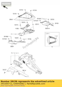 Kawasaki 391560712 pad,10x50x0.2 - Bottom side