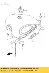 tank assy, ?? Brandstof ( van Suzuki, met onderdeel nummer 4410012F5119A, bestel je hier online: