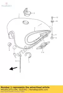 suzuki 4410012F5119A tank assy, ??brandstof ( - Onderkant